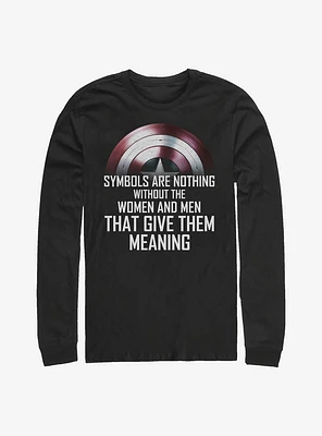 Marvel The Falcon And Winter Soldier Shield Practice Long-Sleeve T-Shirt