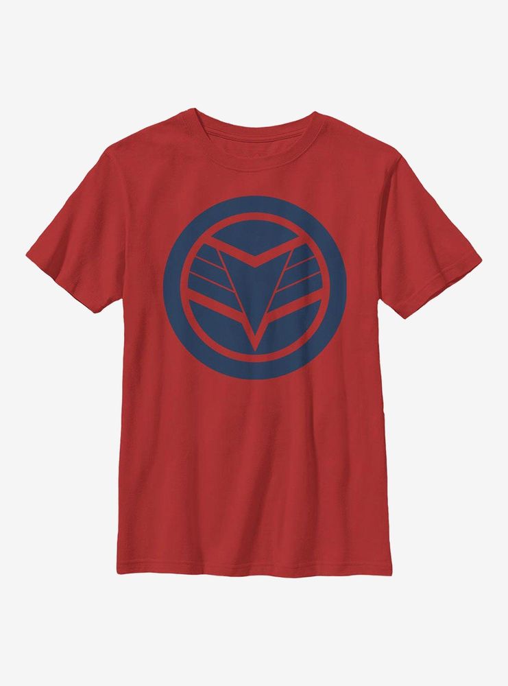 Marvel The Falcon And Winter Soldier Blue Shield Youth T-Shirt