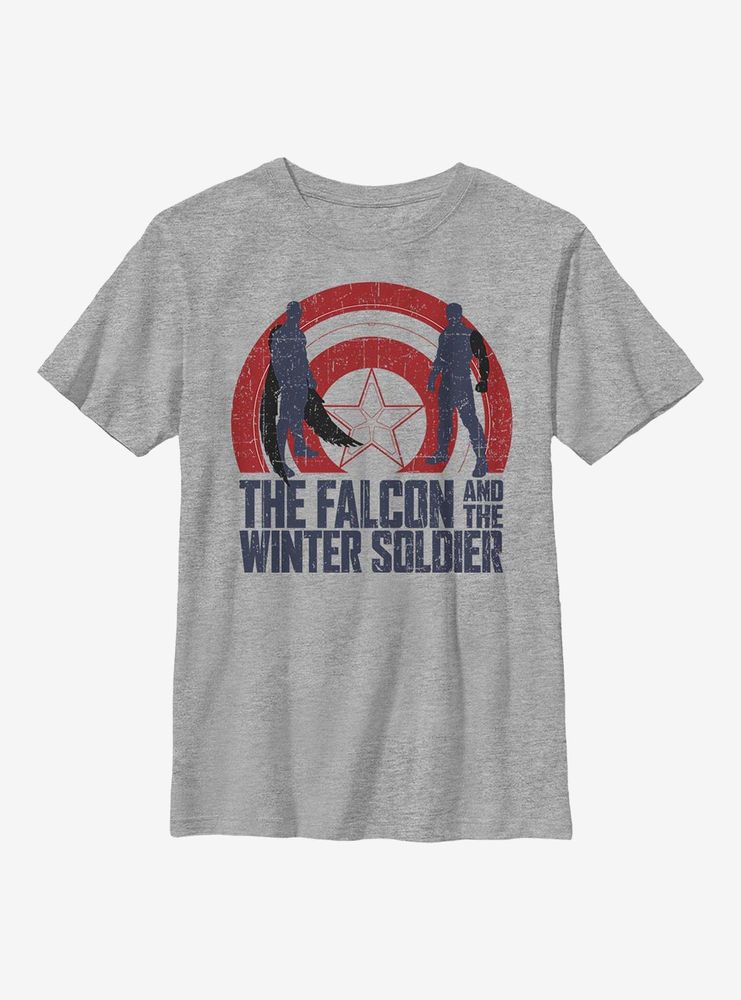 Marvel The Falcon And Winter Soldier Shield Sun Youth T-Shirt