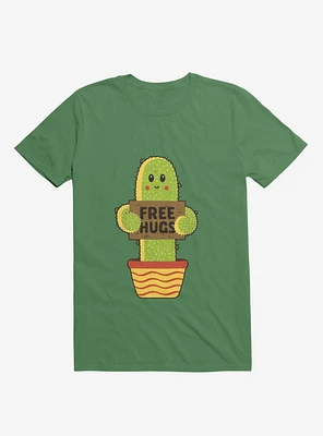 Free Hugs Cactus Kelly Green T-Shirt