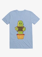 Free Hugs Cactus Light Blue T-Shirt