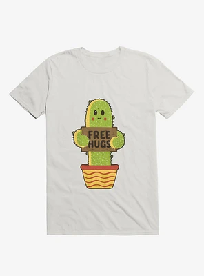 Free Hugs Cactus White T-Shirt