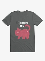 I Tolerate You Cat Charcoal Grey T-Shirt