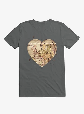 Love To Travel Charcoal Grey T-Shirt