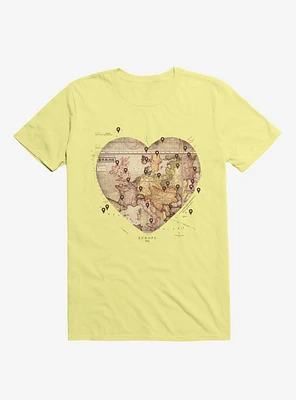 Love To Travel Corn Silk Yellow T-Shirt