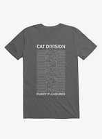 Cat Division Sans Serif Charcoal Grey T-Shirt