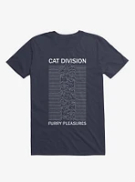 Cat Division Sans Serif Navy Blue T-Shirt