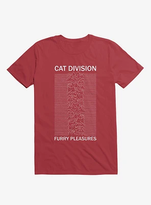 Cat Division Sans Serif Red T-Shirt