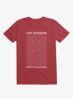 Cat Division Sans Serif Red T-Shirt