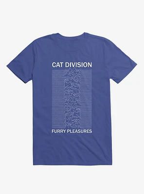 Cat Division Sans Serif Royal Blue T-Shirt