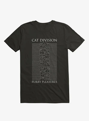 Cat Division Serif Black T-Shirt