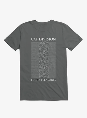 Cat Division Serif Charcoal Grey T-Shirt