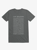 Cat Division Serif Charcoal Grey T-Shirt