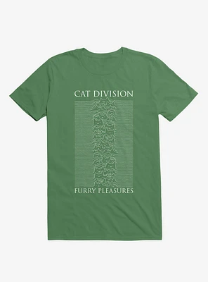 Cat Division Serif Kelly Green T-Shirt