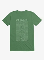 Cat Division Serif Kelly Green T-Shirt