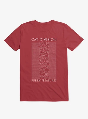 Cat Division Serif Red T-Shirt