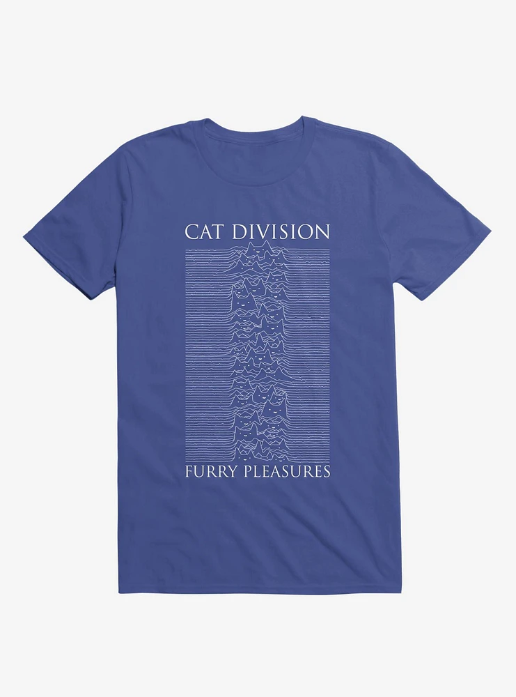 Cat Division Serif Royal Blue T-Shirt