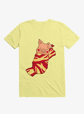 Comfie Pig Corn Silk Yellow T-Shirt