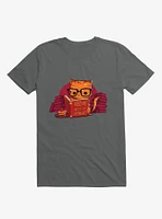 Feed Me And Tell I'm Smart Cat Charcoal Grey T-Shirt