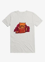 Feed Me And Tell I'm Smart Cat White T-Shirt