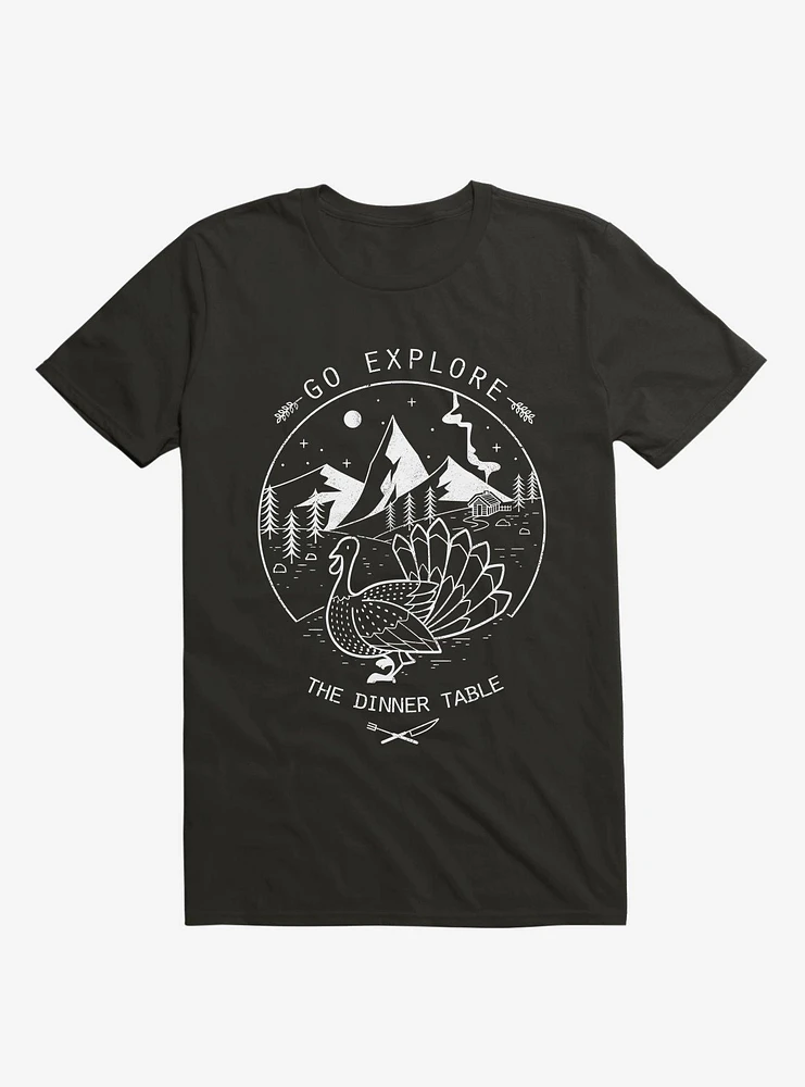 Go Explore The Dinner Black T-Shirt