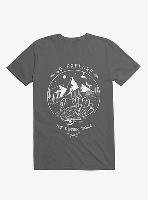 Go Explore The Dinner Charcoal Grey T-Shirt