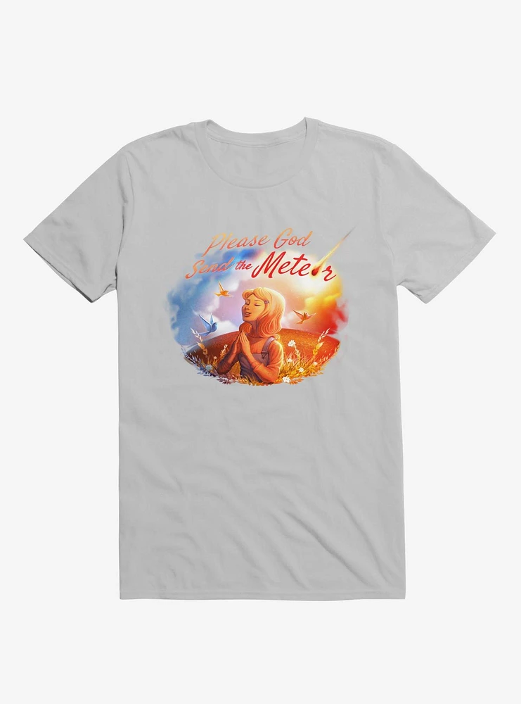 Please God Send The Meteor Ice Grey T-Shirt