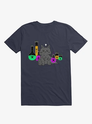 I Think My Cat Wants To Kill Me Navy Blue T-Shirt