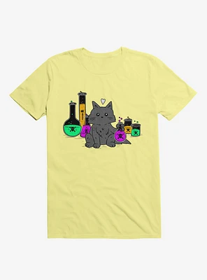 I Think My Cat Wants To Kill Me Corn Silk Yellow T-Shirt