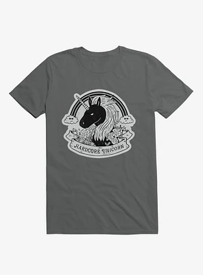 Hardcore Unicorn Charcoal Grey T-Shirt