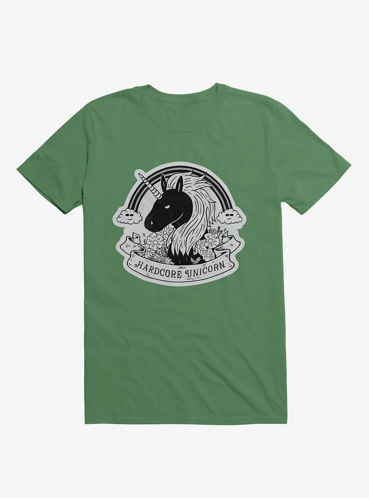 Hardcore Unicorn Kelly Green T-Shirt