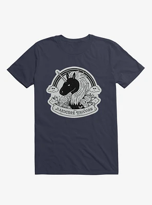 Hardcore Unicorn Navy Blue T-Shirt