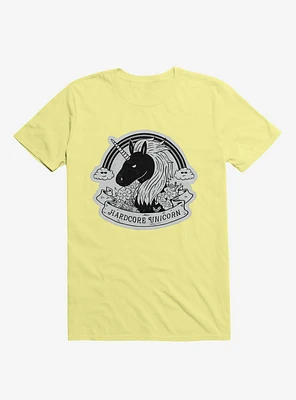 Hardcore Unicorn Corn Silk Yellow T-Shirt