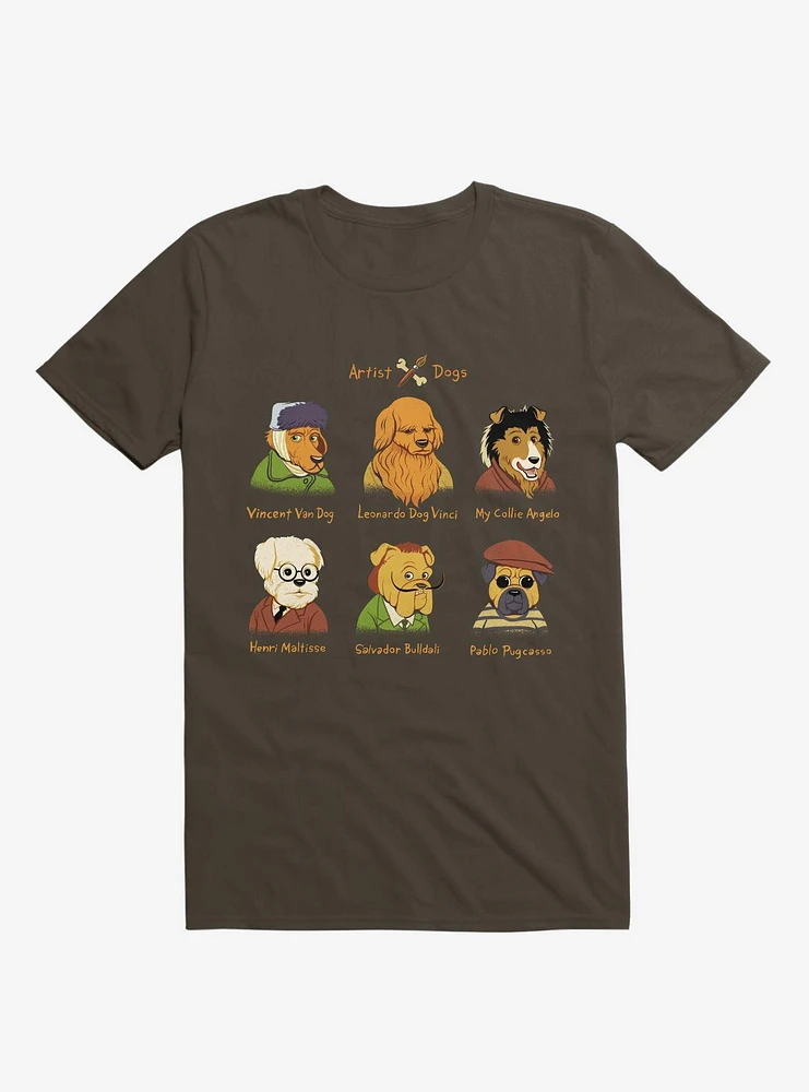 Artist Dogs Brown T-Shirt