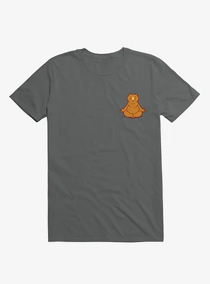 Bear Animals Meditation Zen Buddhism Charcoal Grey T-Shirt