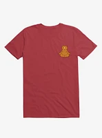 Bear Animals Meditation Zen Buddhism Red T-Shirt