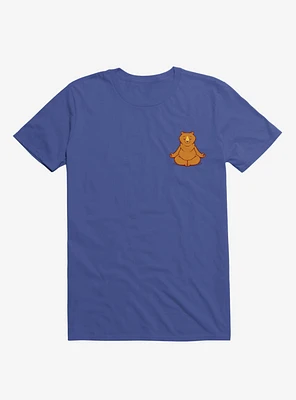 Bear Animals Meditation Zen Buddhism Royal Blue T-Shirt