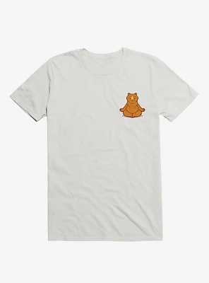 Bear Animals Meditation Zen Buddhism White T-Shirt