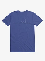 Cat Line Heartline Royal Blue T-Shirt