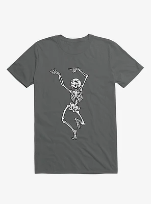Dancing Skeleton Charcoal Grey T-Shirt
