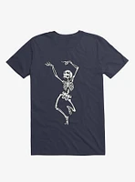 Dancing Skeleton Navy Blue T-Shirt