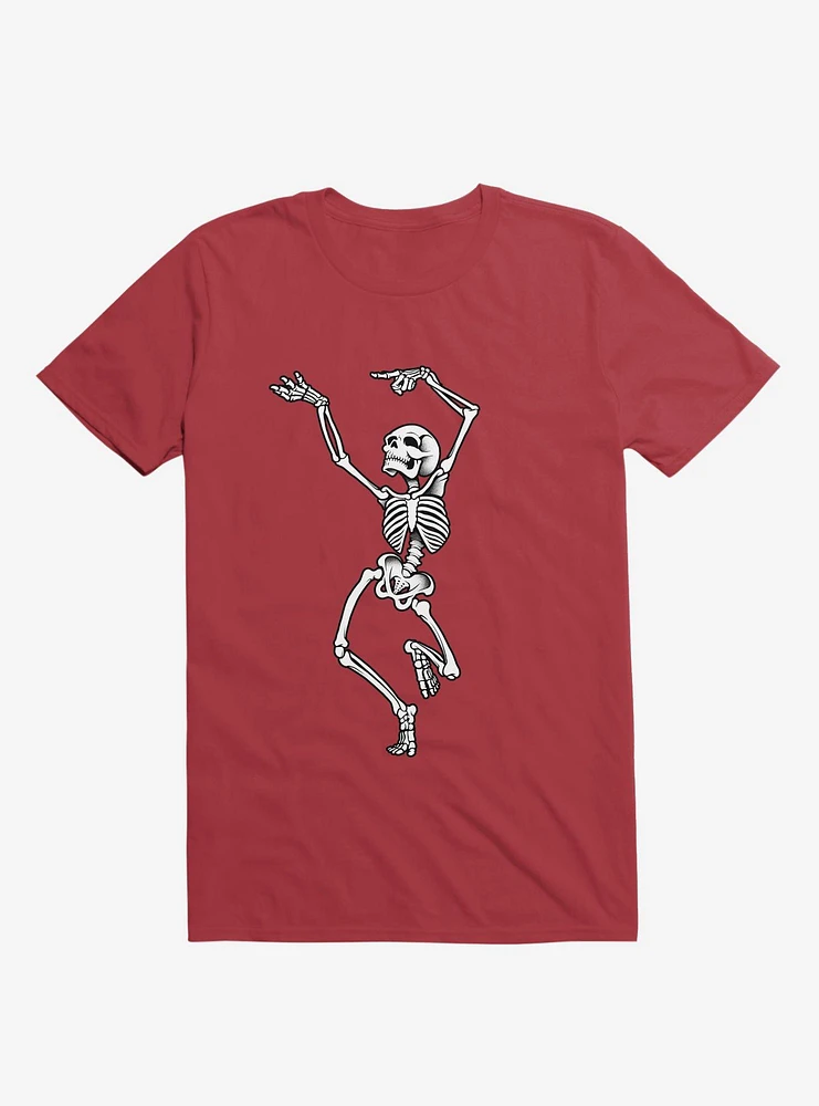 Dancing Skeleton Red T-Shirt