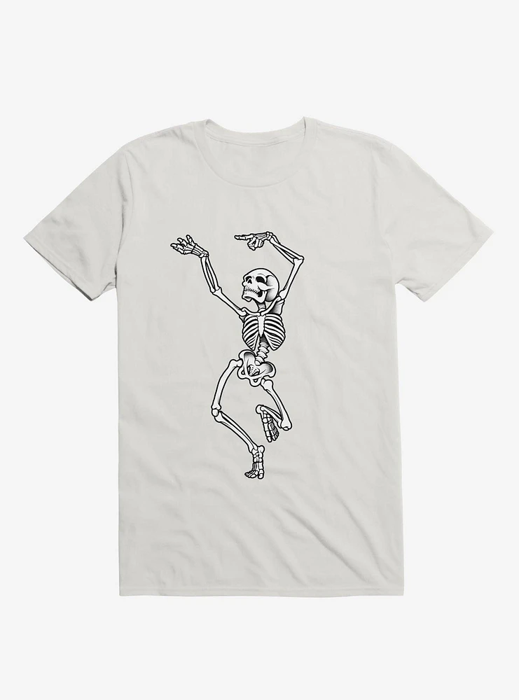 Dancing Skeleton White T-Shirt