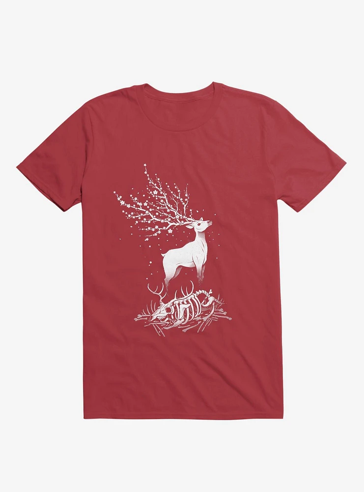 Life After Death Reborn Deer Red T-Shirt