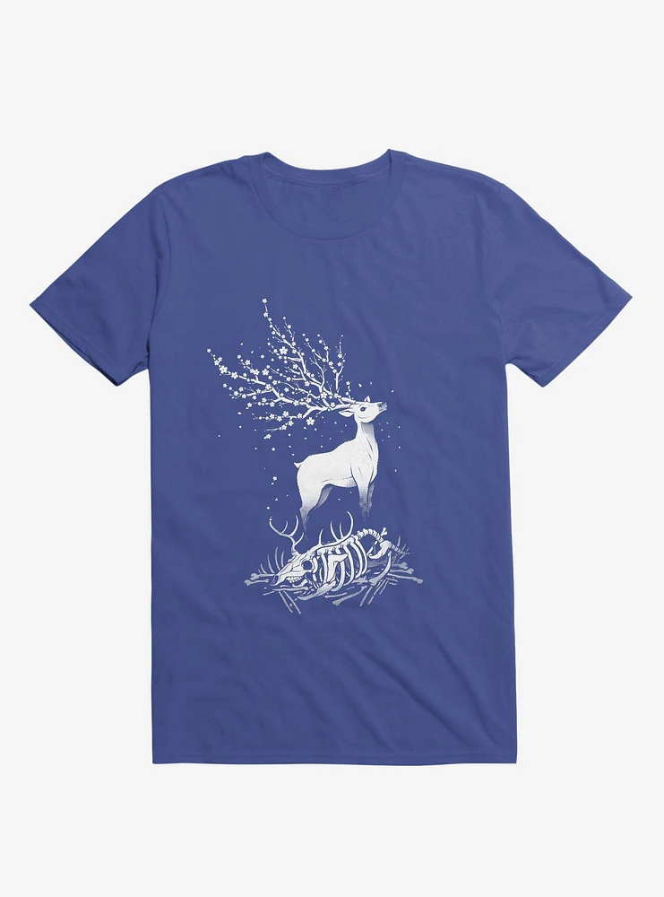 Life After Death Reborn Deer Royal Blue T-Shirt