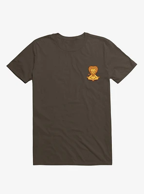 Lion Animals Meditation Zen Buddhism Brown T-Shirt
