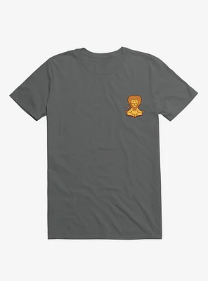Lion Animals Meditation Zen Buddhism Charcoal Grey T-Shirt