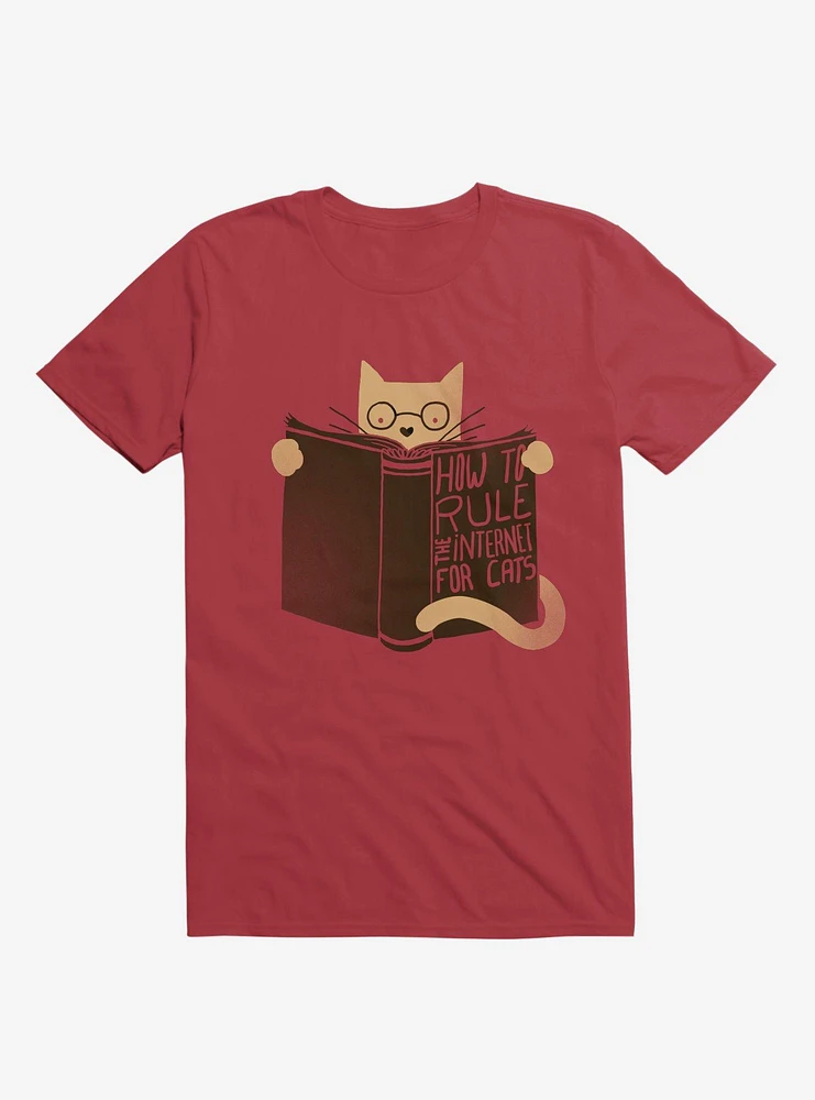 How To Rule Internet For Cats Red T-Shirt