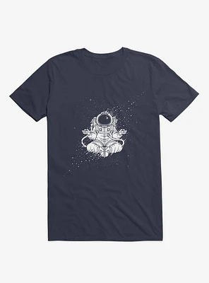 Becoming One With The Universe Astronaut Navy Blue T-Shirt
