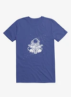 Becoming One With The Universe Astronaut Royal Blue T-Shirt